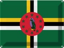 Blechschild 30x40 cm Dominicas Dominica Flagge Fahne Wappen