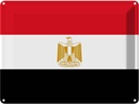 Blechschild 30x40 cm Ägyptens Egypt Flagge Fahne Wappen