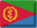 Blechschild 30x40 cm Eritreas Eritrea Flagge Fahne Wappen