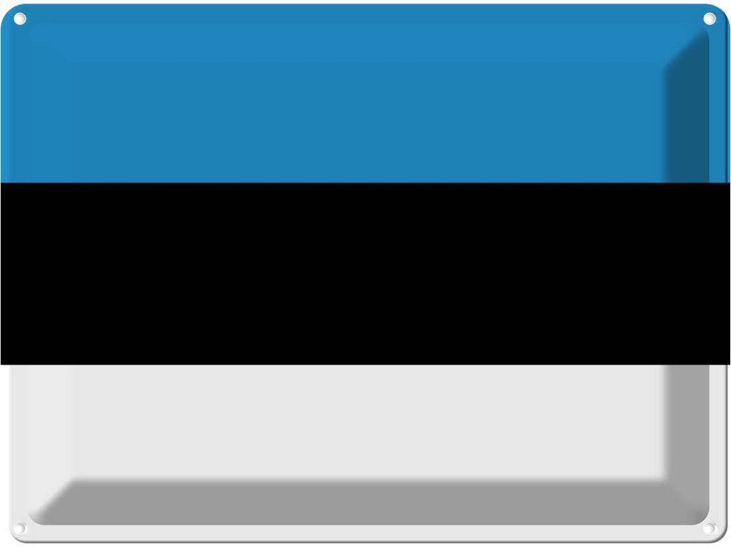 Blechschild 30x40 cm Estlands Estonia Flagge Fahne Wappen