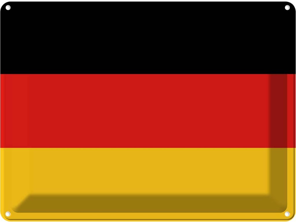 Blechschild 30x40 cm Deutschlands Germany Flagge Fahne Wappen