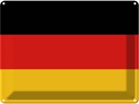 Blechschild 30x40 cm Deutschlands Germany Flagge Fahne Wappen