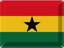 Blechschild 30x40 cm Ghanas Ghana Flagge Fahne Wappen