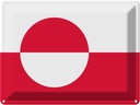 Blechschild 30x40 cm Grönlands Greenland Flagge Fahne Wappen
