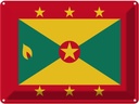 Blechschild 30x40 cm Grenadas Grenada Flagge Fahne Wappen
