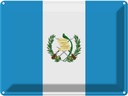 Blechschild 30x40 cm Guatemalas Guatemala Flagge Fahne Wappen