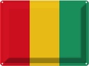 Blechschild 30x40 cm Guineas Guinea Flagge Fahne Wappen