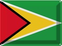 Blechschild 30x40 cm Guyanas Guyana Flagge Fahne Wappen
