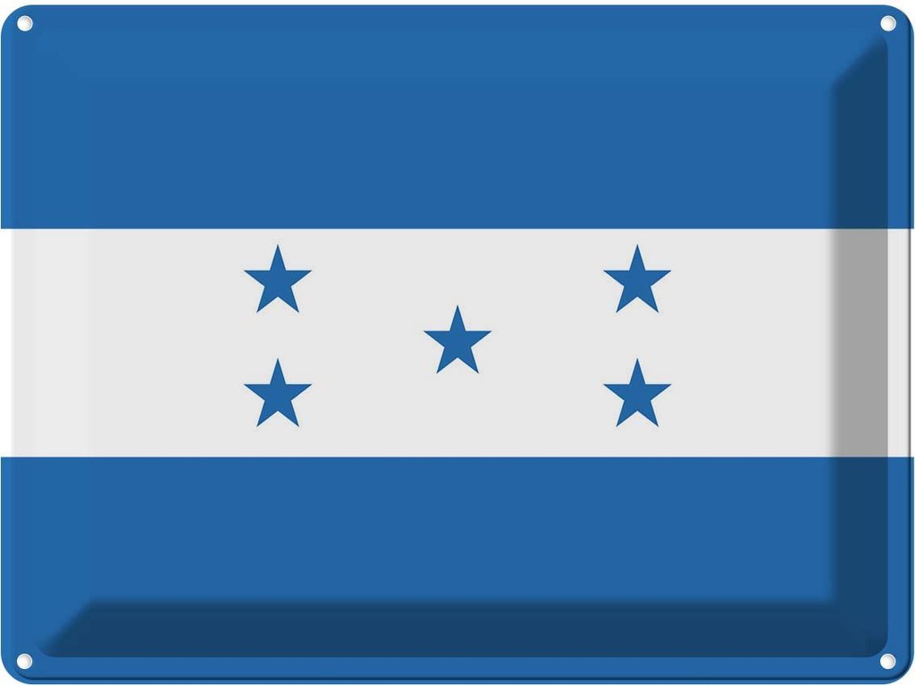 Blechschild 30x40 cm Honduras Flagge Fahne Wappen