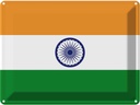 Blechschild 30x40 cm Indiens India Flagge Fahne Wappen