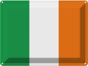 Blechschild 30x40 cm Irlands Ireland Flagge Fahne Wappen