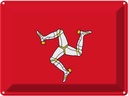 Blechschild 30x40 cm Isle of Man Flagge Fahne Wappen