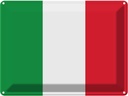 Blechschild 30x40 cm Italiens Italy Flagge Fahne Wappen