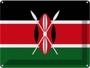 Blechschild 30x40 cm Kenias Kenya Flagge Fahne Wappen