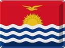 Blechschild 30x40 cm Kiribatis Kiribati Flagge Fahne Wappen