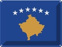 Blechschild 30x40 cm Kosovo Flagge Fahne Wappen