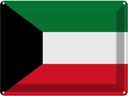 Blechschild 30x40 cm Kuwaits Kuwait Flagge Fahne Wappen