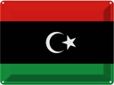Blechschild 30x40 cm Libyens Libya Flagge Fahne Wappen
