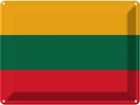 Blechschild 30x40 cm Litauens Lithuania Flagge Fahne Wappen