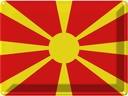 Blechschild 30x40 cm Mazedoniens Macedonia Flagge Fahne Wappen