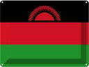Blechschild 30x40 cm Malawis Malawi Flagge Fahne Wappen