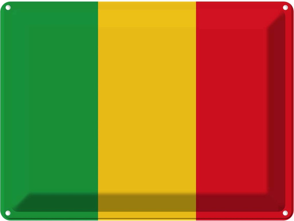 Blechschild 30x40 cm Malis Mali Flagge Fahne Wappen