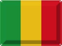 Blechschild 30x40 cm Malis Mali Flagge Fahne Wappen
