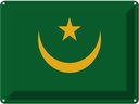 Blechschild 30x40 cm Mauretaniens Mauritania Flagge Fahne Wappen