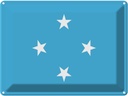Blechschild 30x40 cm Mikronesiens Micronesia Flagge Fahne Wappen