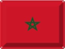 Blechschild 30x40 cm Marokkos Morocco Flagge Fahne Wappen