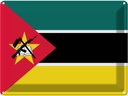 Blechschild 30x40 cm Mosambiks Mozambique Flagge Fahne Wappen