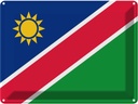 Blechschild 30x40 cm Namibias Namibia Flagge Fahne Wappen