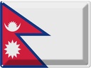 Blechschild 30x40 cm Nepals Nepal Flagge Fahne Wappen