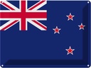 Blechschild 30x40 cm Neuseelands New Zealand Flagge Fahne Wappen