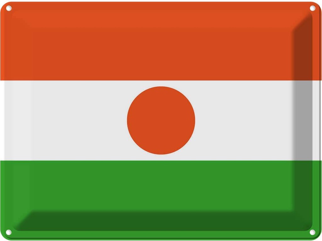 Blechschild 30x40 cm Nigers Niger Flagge Fahne Wappen