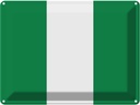 Blechschild 30x40 cm Nigerias Nigeria Flagge Fahne Wappen