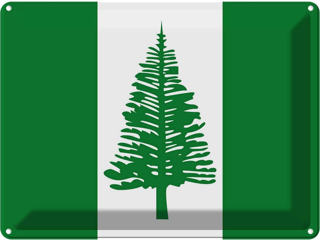 Blechschild 30x40 cm Norfolkinsel Norfolk Island Flagge Fahne Wappen