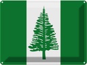 Blechschild 30x40 cm Norfolkinsel Norfolk Island Flagge Fahne Wappen