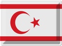 Blechschild 30x40 cm Nordzypern Northern Cyprus Flagge Fahne Wappen
