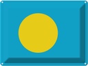 Blechschild 30x40 cm Palaus Palau Flagge Fahne Wappen