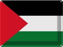 Blechschild 30x40 cm Palästinas Palestine Flagge Fahne Wappen