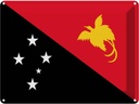 Blechschild 30x40 cm Papua?Neuguinea Papua New Guinea Flagge Fahne Wappen