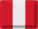 Blechschild 30x40 cm Perus Peru Flagge Fahne Wappen