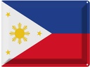 Blechschild 30x40 cm Philippinen Philippines Flagge Fahne Wappen