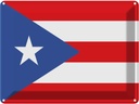 Blechschild 30x40 cm Puerto Ricos Rico Flagge Fahne Wappen