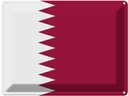 Blechschild 30x40 cm Katars Qatar Flagge Fahne Wappen