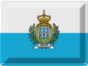 Blechschild 30x40 cm San Marinos Marino Flagge Fahne Wappen