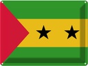Blechschild 30x40 cm São Tomé und Príncipe Flagge Fahne Wappen