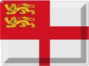Blechschild 30x40 cm Sark Flagge Fahne Wappen
