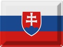 Blechschild 30x40 cm Slowakei Slovakia Flagge Fahne Wappen
